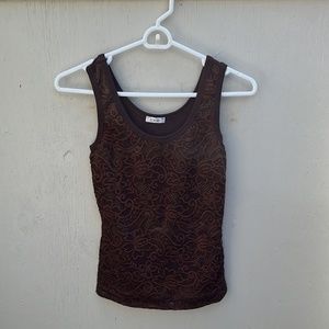 Textured crop tank top